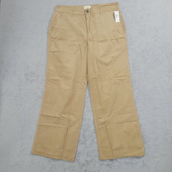 NEW Weatherproof Vintage Corduroy Womens 14 Tan Wide-Leg Pants // 26PT - Picture 2 of 10